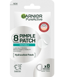 Garnier Hydrocolloid Invisible Patches with BHA for Skin Imperfections "Pure Active" (Acne Patches) 8 pcs. Face Skin Care Unisex