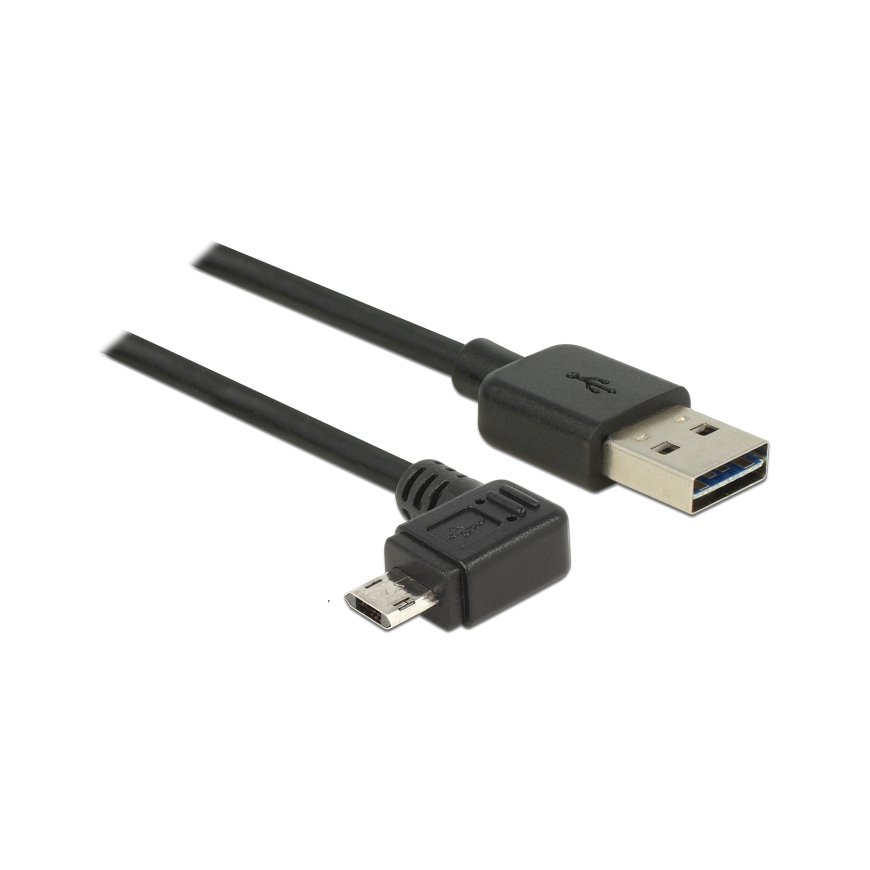 DeLOCK 83846 USB kabelis USB 2.0 1 m USB A Micro-USB B Melns