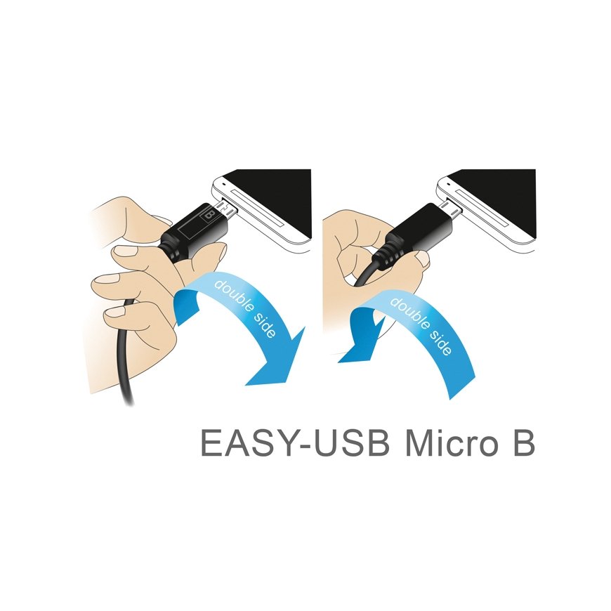 DeLOCK 83846 USB-kaabel USB 2.0 1 m USB A Micro-USB B Must – 4
