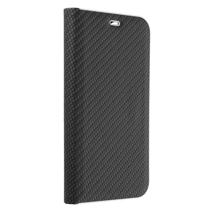 Oem LUNA Book Carbon -kotelo Xiaomi Redmi 9AT / Redmi 9A:lle, musta. – 2
