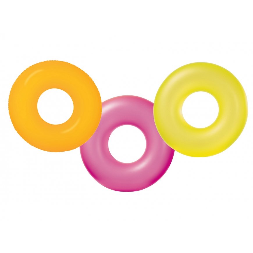 Plaukimo žiedas Neon, diameeter 91 cm - 3 värvi INTEX 59262 kollane – 2