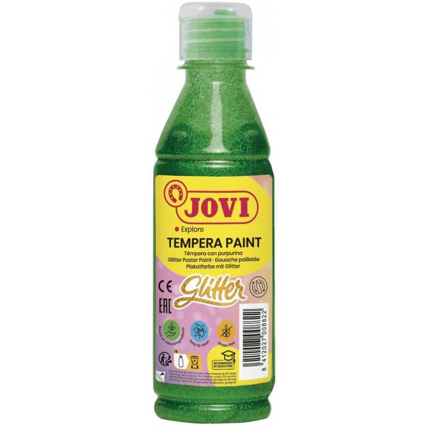 JOVI Tempera Paint, 250ml, Green, Glossy