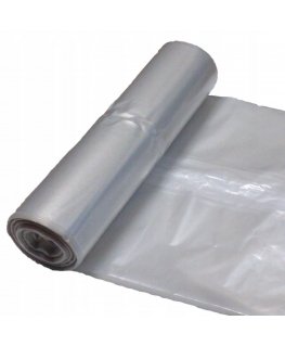 MEVA 50 micron thick garbage bags. durable roll of 25 pcs. - transparent 120L