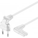 Goobay power cable Connection cable with euro plug, angled on both sides, 5 m, white - Cable length 5 m Goobay power cable Connection cable with euro plug, angled on both sides, 5 m, white - Cable length 5 m