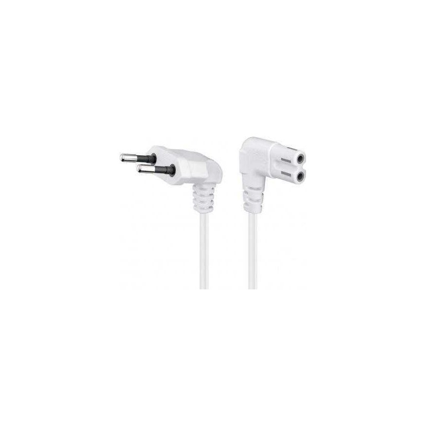 Goobay power cable Connection cable with euro plug, angled on both sides, 5 m, white - Cable length 5 m – 2