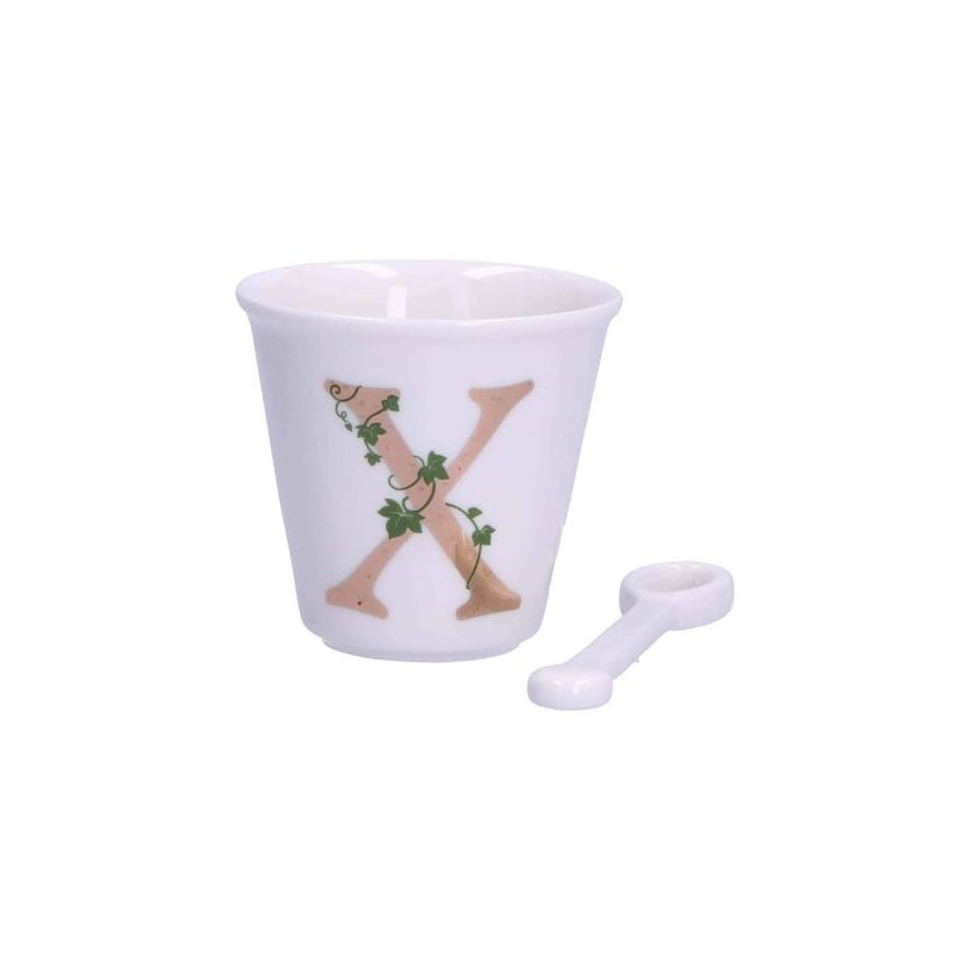 LA PORCELLANA BIANCA UNICO cup with spoon 75 ml, model X
