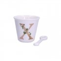 LA PORCELLANA BIANCA UNICO krūze ar karoti 75 ml, modelis X LA PORCELLANA BIANCA UNICO krūze ar karoti 75 ml, modelis X