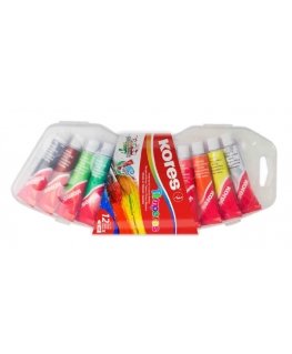 Kores FF72412 tempera paint Black, Blue, Green, Orange, Pink, Red, White, Yellow