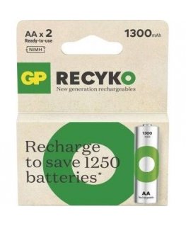 Аккумуляторы GP перезаряжаемые AA. 1300mAh. 2 шт.