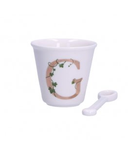 LA PORCELLANA BIANCA UNICO muki lusikalla 75 ml, Design G
