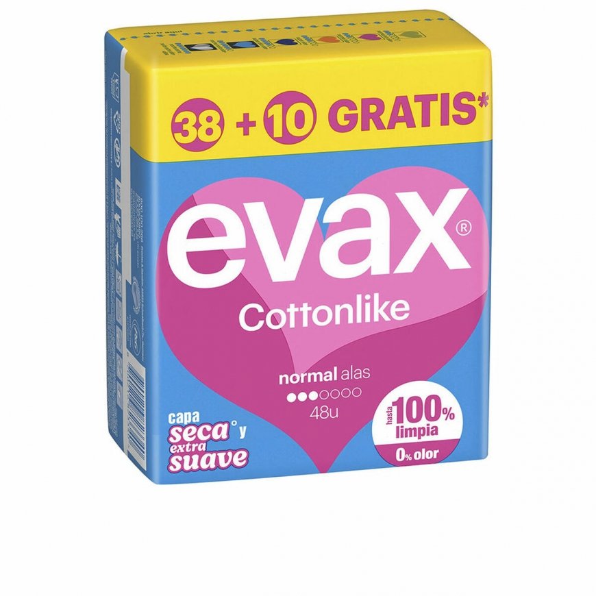 EVAX COTTONLIKE normal pads with wings 48 units – 2