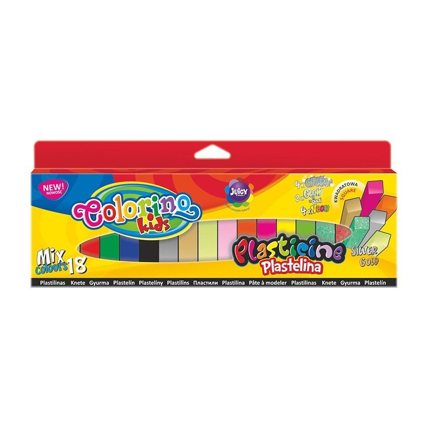 Colorino Plastilīns Colorino Kids, kvadrātveida forma