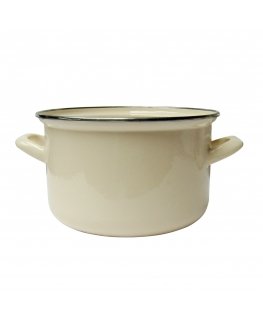 Emaljēts katls 14 cm 1,25 l krēmkrāsā EMALIA OLKUSZ