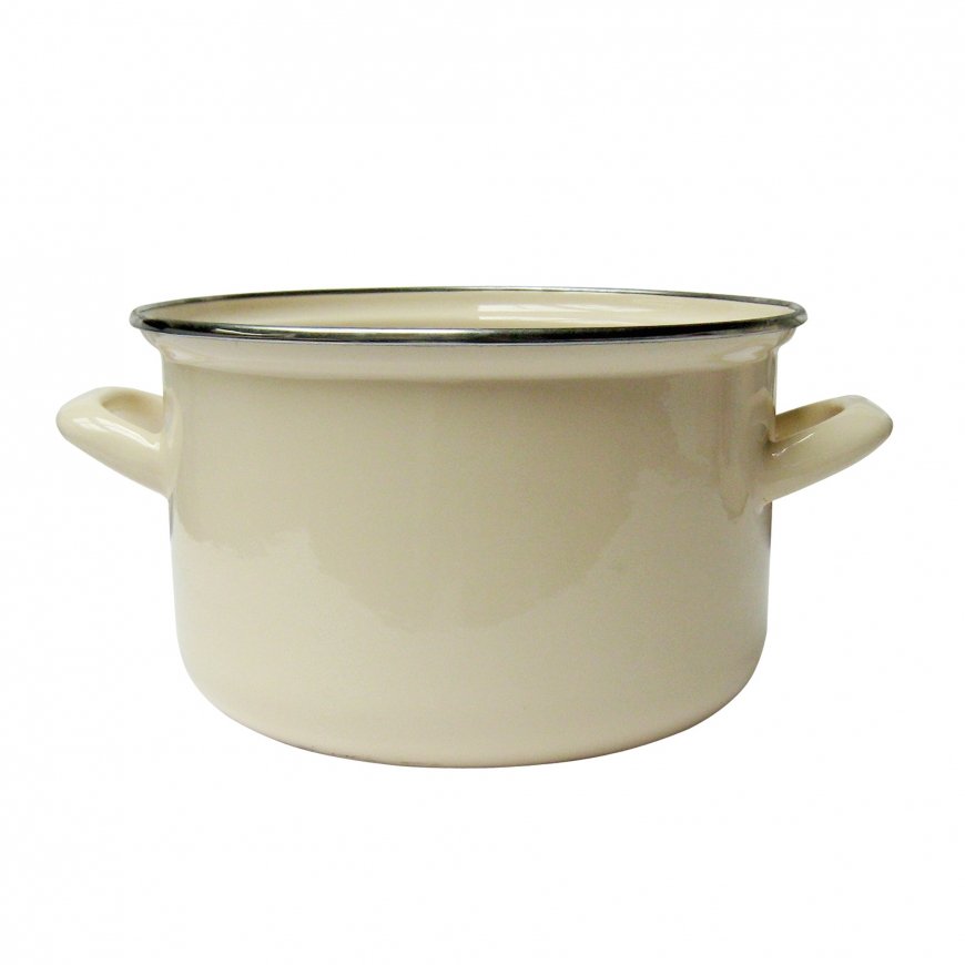 Emaljēts katls 14 cm 1,25 l krēmkrāsā EMALIA OLKUSZ