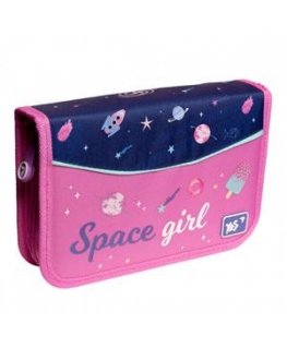 One-compartment pencil case with one flap, YES HP-03 Space Girl