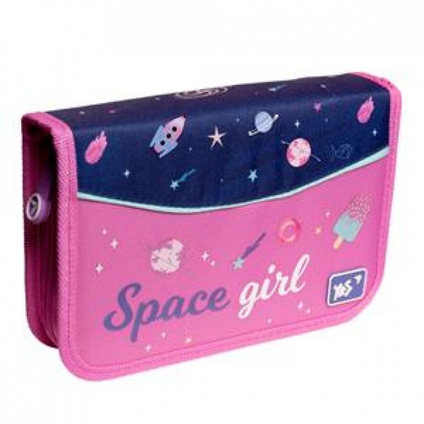 Ühe sektsiooniga formaalset pliiatsikotti ühe klapi, YES HP-03 Space Girl