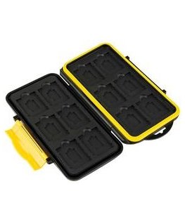 Atmiņas karte Atmiņas karšu korpuss - MITOYA 12 SD un 12 Micro SD karšu izturīgs ABS plastmasas dzeltenā krāsā