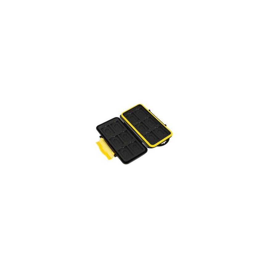 Memory Card Case - MITOYA 12 SD & 12 Micro SD Card Durable ABS Plastic Yellow