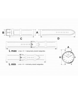 Pacific U14 kummi kellavöö - laevastik sinine/must - 24mm