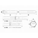 Pacific U14 rubber watch strap - navy blue/black - 24mm Pacific U14 rubber watch strap - navy blue/black - 24mm