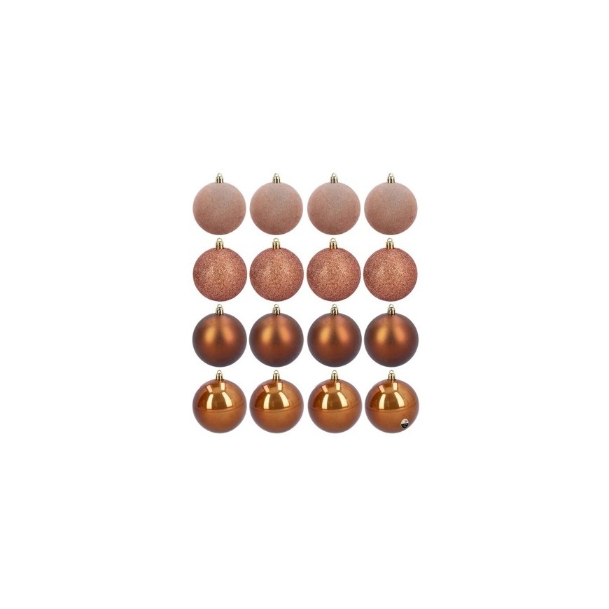 Mondex STIKLINIS KALĖDINIS RUTULYS 10 CM, 3 RŪŠYS