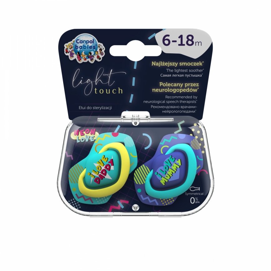 CANPOL BABIES silikonis simetrisks knupis NEON