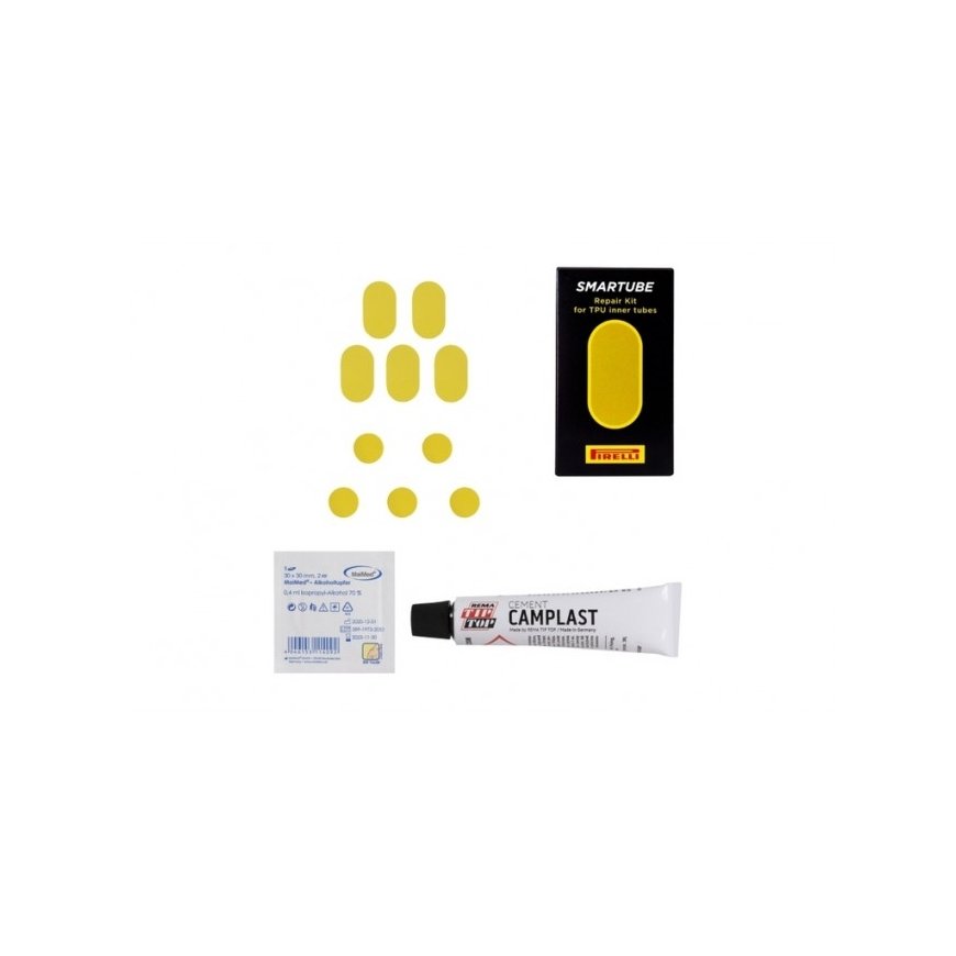Pirelli SmarTUBE, Patch Kit, 10 pcs patches + adhesive, Yellow with black valve – 2