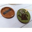 Kind Fox by Wizardi Siarhei Ausianikau, registered activity under certificate No. 1130904. Wooden sewing needle box. Flowers KF0 Kind Fox by Wizardi Siarhei Ausianikau, registered activity under certificate No. 1130904. Wooden sewing needle box. Flowers KF0