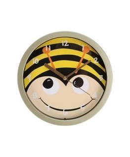 Excellent Houseware VAIKIŠKAS GYVŪNŲ FORMOS SIENINIS LAIKRODIS 20 CM BITĖS FORMOS