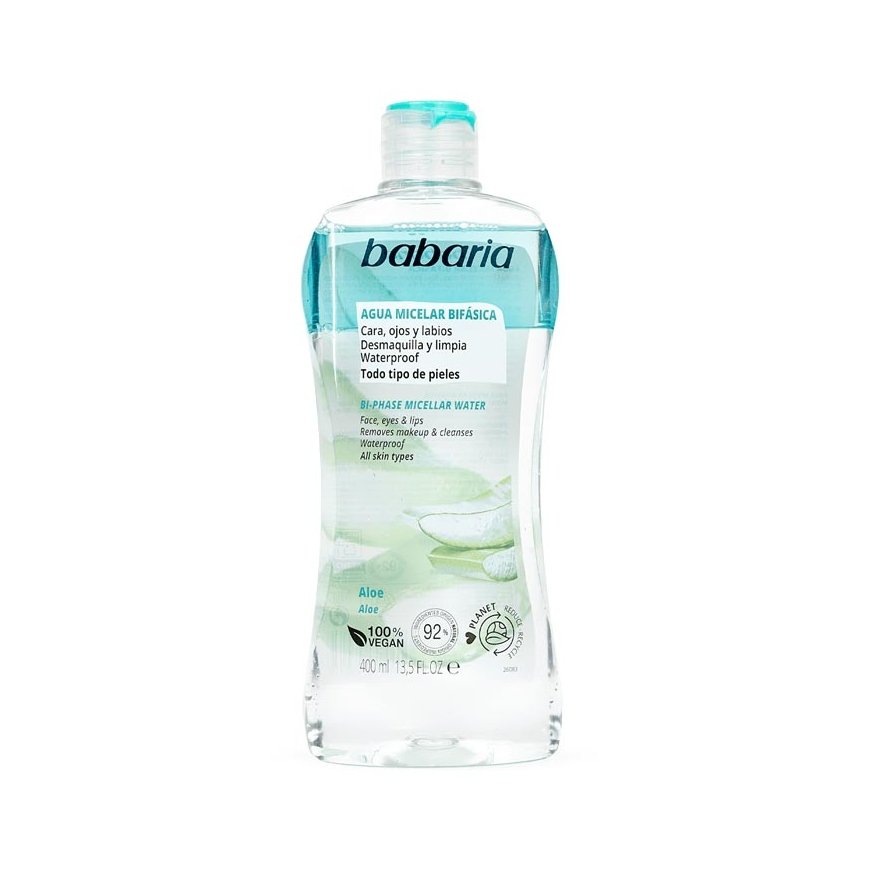 Two-Phase Facial Makeup Remover Babaria Micellar Water Aloe Vera (400 ml)