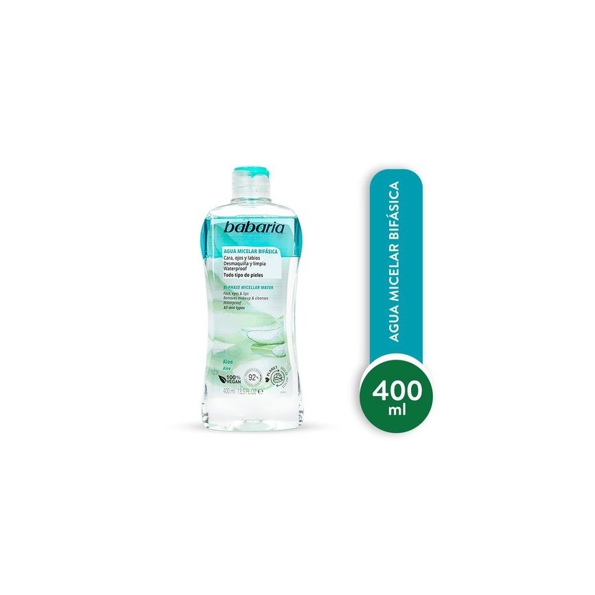 Two-Phase Facial Makeup Remover Babaria Micellar Water Aloe Vera (400 ml) – 2