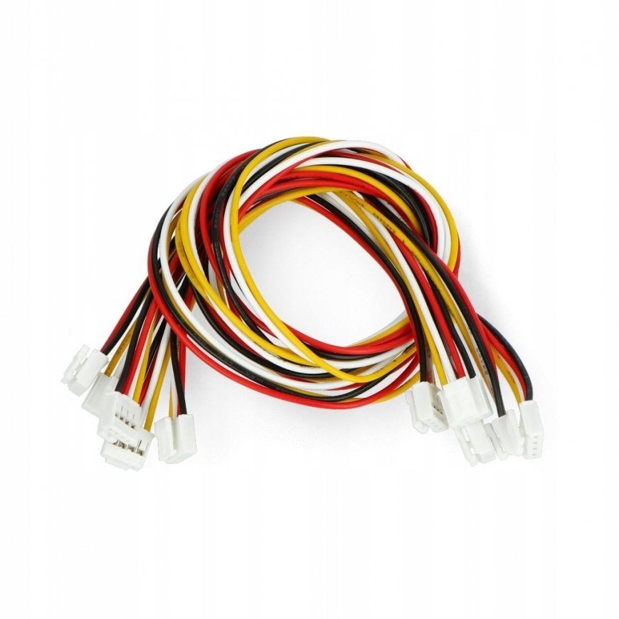 Seeed Studio Grove, five socket-to-socket 4-pin, 2mm / 30cm wire set with holder