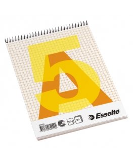 Esselte Spiral Pad A5 užrašų knygutė 80 lapai Oranžinė, Balta, Geltona