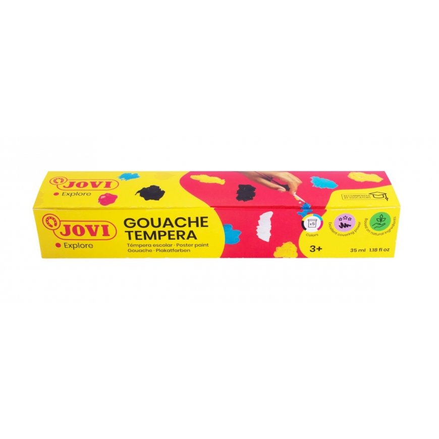 Guaša JOVI TEMPERA, 35ml, 5 krāsu komplekts ar otu – 2