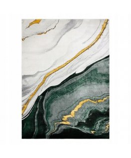 Kilimas EMERALD ekskliuzyvus 1017 glamour, stilingas marmuras butelių žalia / auksinė