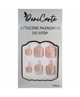 Deni Carte Tipsy French - False Nails in French Style - Square Delicate French | Delicate Square