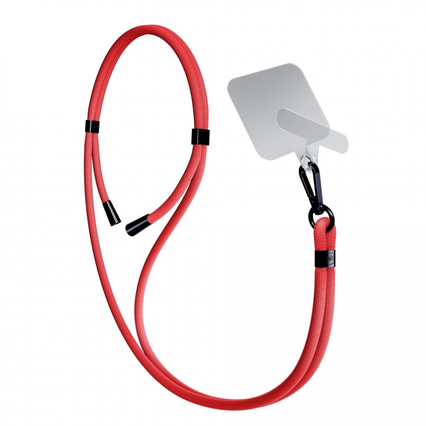 3MK EasyClip hihna Matkapuhelin Nailon, Sinkki musta, Punainen – 4