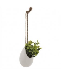 Atmosphera Artificial Plant in Decorative Pot, Hanging with String, 13 cm