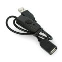 OEM USB extension A-A with On/Off switch black - 0.5m OEM USB extension A-A with On/Off switch black - 0.5m