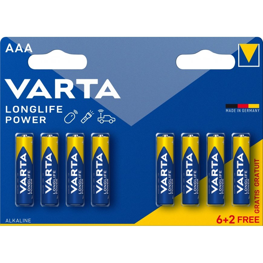 Varta High Energy AAA 6+2pcs Ühekordne patarei Aluseline