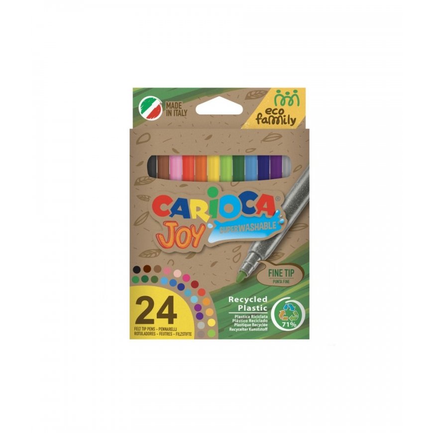 CARIOCA JOY ECOFAMILY -flomasterit, 24 kpl.