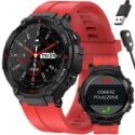 Gravity GT7-5 Smart Watch, Black Case with Red Strap Gravity GT7-5 Smart Watch, Black Case with Red Strap