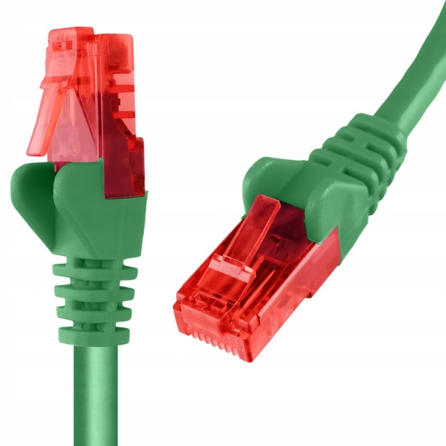 Кабель Spacetronik RJ45 CAT 6 U/UTP AWG24 зеленый 7.5м