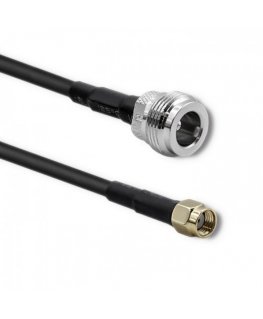 Qoltec 57030 koaksiaalikaapeli RG-58 1 m N-tyyppi RP-SMA musta