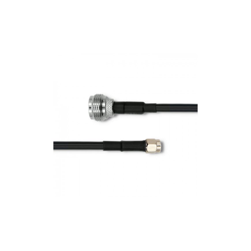 Qoltec 57030 coaxial cable RG-58 1 m N-type RP-SMA Black – 2