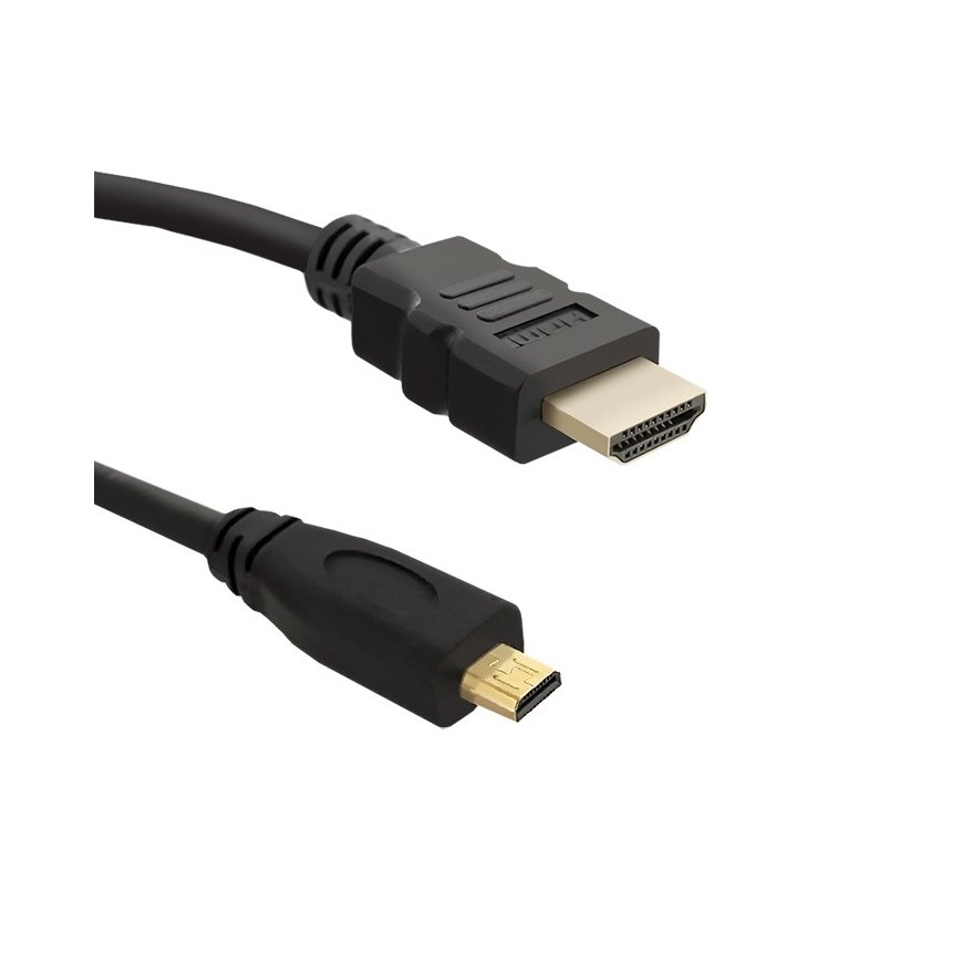 Qoltec 50401 HDMI-kaabel 3 m HDMI tüüp A (Standard) HDMI tüüp D (Micro) Must
