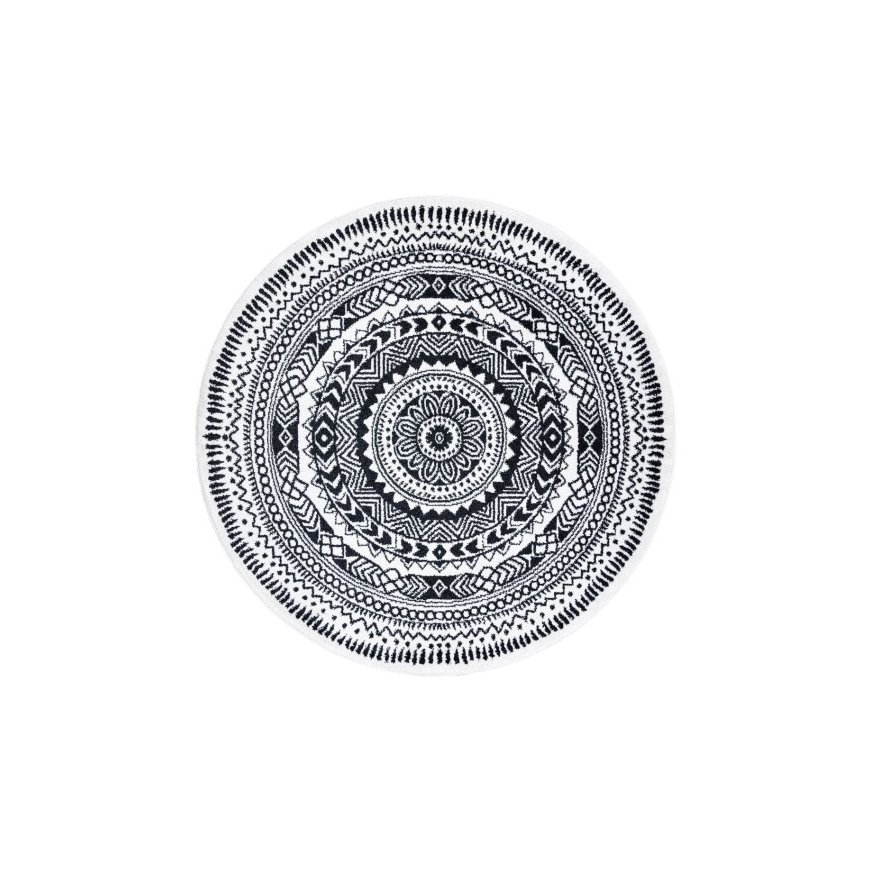Kreemivalge stiiliga ringikujuline lastematt BEO, diameeter 120 cm, Hakanilt. – 2