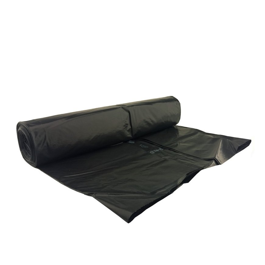 MEVA 80 micron thick garbage bags. durable roll of 5 pcs. - black 240L – 2