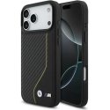 BMW M Anglies pluošto linija ir logotipas „MagSafe“ dėklas, skirtas „iPhone 17“, geltonas BMW M Anglies pluošto linija ir logotipas „MagSafe“ dėklas, skirtas „iPhone 17“, geltonas