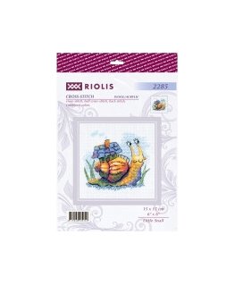 UAB Riolis ristpistes õmblemise komplekt "Väike limukas" 15x15 cm SR2285